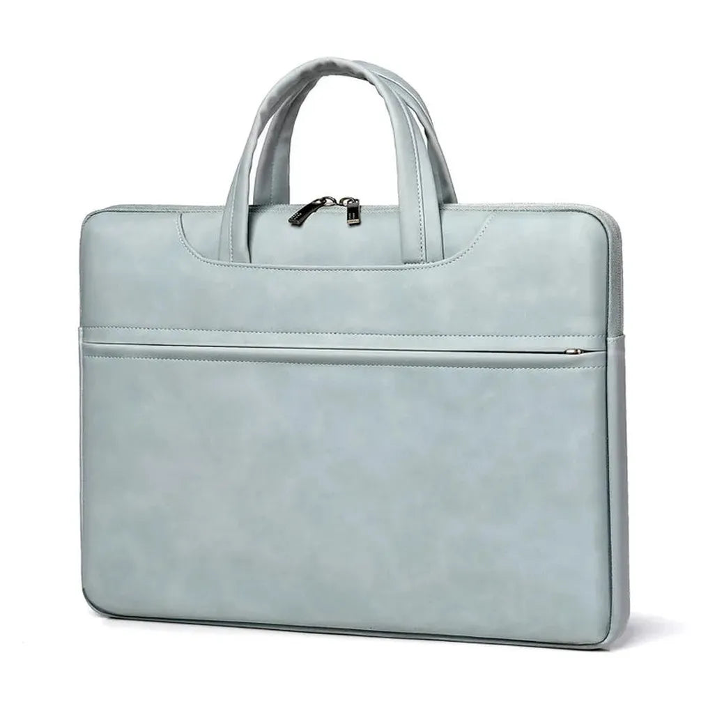 HKM-090899 Professional PU Leather Laptop Bag for 13-15.6 Inch Devices - Unisex Business Briefcase