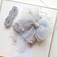 HKM-0909245 Bow Knot Pet Harness with Leash for Small Dogs and Cats - Available in Gray and Pink