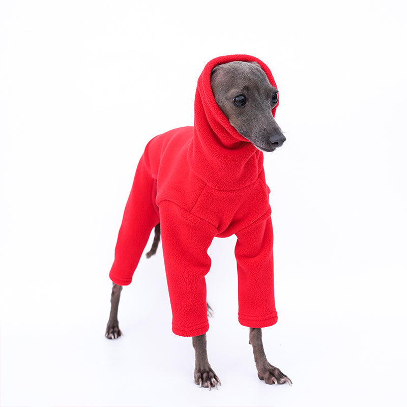 HKM-0909373 Cozy Red Lamb Wool Dog Fashion Clothes for All Sizes