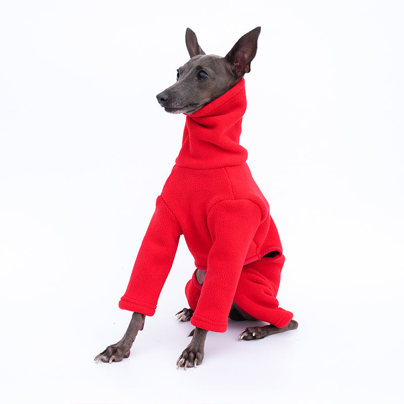 HKM-0909373 Cozy Red Lamb Wool Dog Fashion Clothes for All Sizes