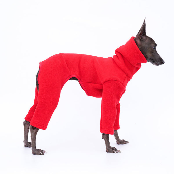 HKM-0909373 Cozy Red Lamb Wool Dog Fashion Clothes for All Sizes