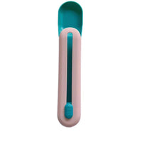 HKM-0910781 Durable Plastic Cat Feeder Spoon with Colorful Lids - 20cm Long