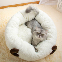 HKM-0911037 Lamb Wool Round Deep Sleep Pet Nest for Cats - Available in 3 Sizes
