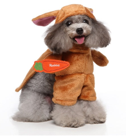 HKM-0911165 Funny Cartoon Dog Costume with Hat and Cloak for Halloween and Holiday Dress-Up