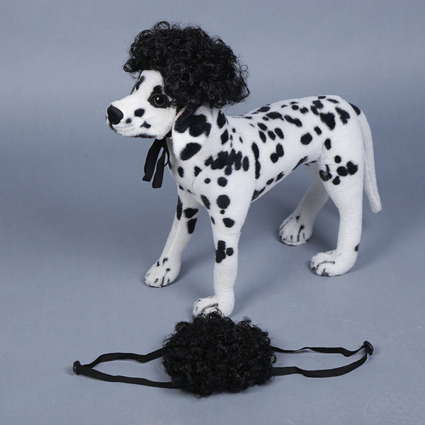 HKM-0911805 Dog Head Ornament - Fashionable Pet Wig for Parties - Multiple Colors Available