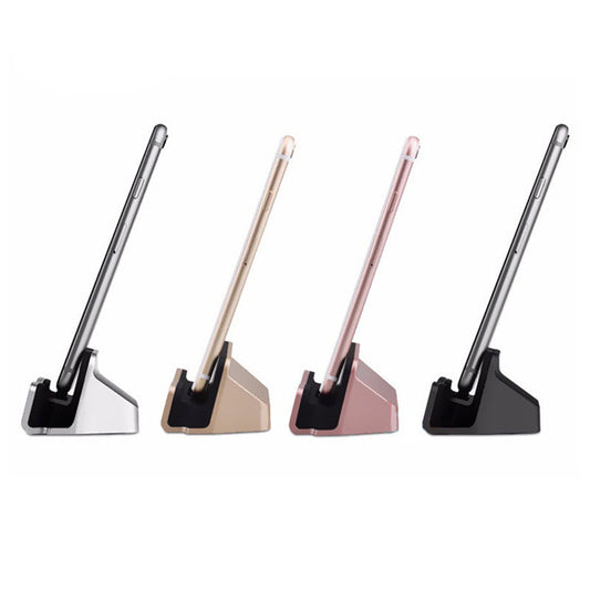 HKM-091219 Type-C and Micro USB Desktop Charging Base with Dual Data Cable Support for Mobile Phones