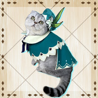 HKM-0913341 Venti Klee Cosplay Cloak with Cat Hat and Scarf - High-Definition Micro-Elastic Chiffon Costume