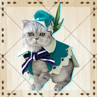 HKM-0913341 Venti Klee Cosplay Cloak with Cat Hat and Scarf - High-Definition Micro-Elastic Chiffon Costume