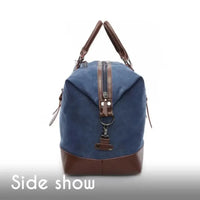 HKM-091411 Vintage Cotton Canvas Duffle Bag for Weekend Travel - Stylish and Practical Design