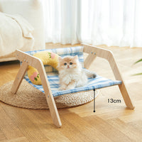HKM-0914237 Elevated Cat Beach Chair Bed with Soft Cloth for Indoor and Outdoor Relaxation