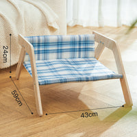 HKM-0914237 Elevated Cat Beach Chair Bed with Soft Cloth for Indoor and Outdoor Relaxation