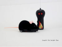 HKM-0914365 Remote-Controlled Flocking Cat Mouse Toy in Black, Gray, and Brown – Battery Not Included
