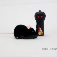 HKM-0914365 Remote-Controlled Flocking Cat Mouse Toy in Black, Gray, and Brown – Battery Not Included