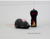 HKM-0914365 Remote-Controlled Flocking Cat Mouse Toy in Black, Gray, and Brown – Battery Not Included
