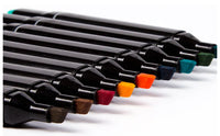 HKM-091475 Dual Brush Art Markers Set for Manga Sketching and Drawing