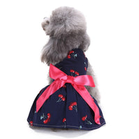 HKM-0915133 Polka Dot Summer Dress for Pets - Watermelon and Strawberry Skirt, Polyester Material, Various Sizes