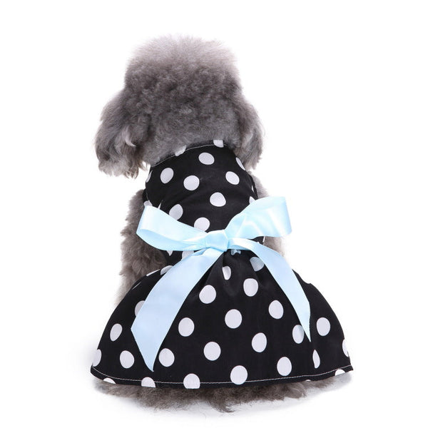 HKM-0915133 Polka Dot Summer Dress for Pets - Watermelon and Strawberry Skirt, Polyester Material, Various Sizes
