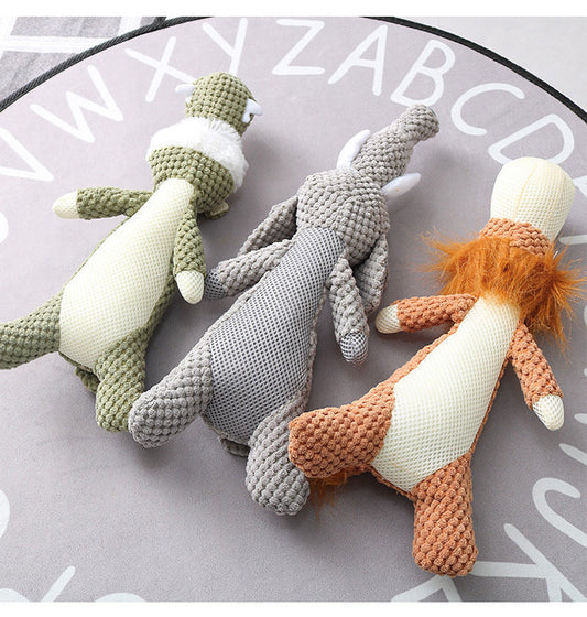 HKM-0915389 Plush Cartoon Puppy Dog Toy for Small Dogs - Chew, Squeak, and Cuddle Companion