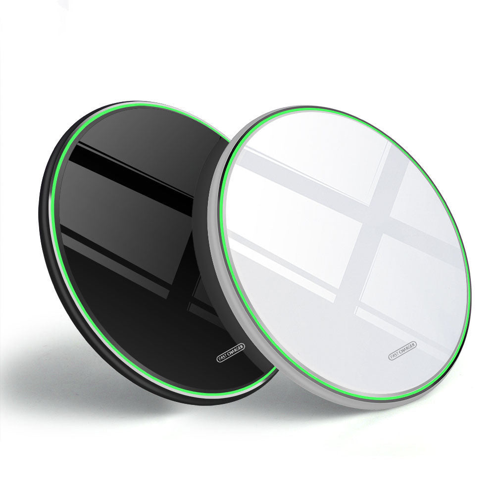 HKM-091731 Aluminum Alloy Qi Wireless Charger with Micro USB Cable - 10W/7.5W/5W Output