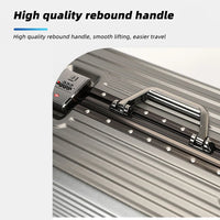 HKM-091731 Custom Aluminium Travel Luggage in 20, 24, 28 Inch Sizes with PC Spinner Wheels