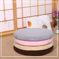 HKM-091731 Large Round Memory Foam Cushion Stool with Polyester and Viscose Blend Fabric