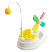 HKM-0917565 Windmill Cat Stick Toy with Interactive Blades and Flexible Pulling Rod