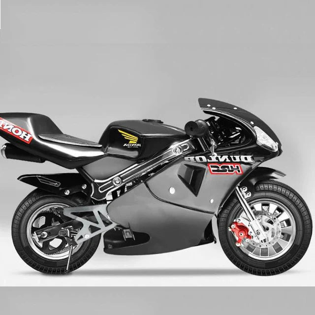 HKM-091923 50cc Mini Kids Racing Motorcycle - 2-Stroke, Air-Cooled, 10-Inch Wheels, Max Speed 60 km/h