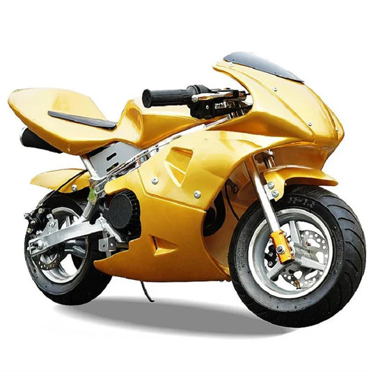 HKM-091923 50cc Mini Kids Racing Motorcycle - 2-Stroke, Air-Cooled, 10-Inch Wheels, Max Speed 60 km/h