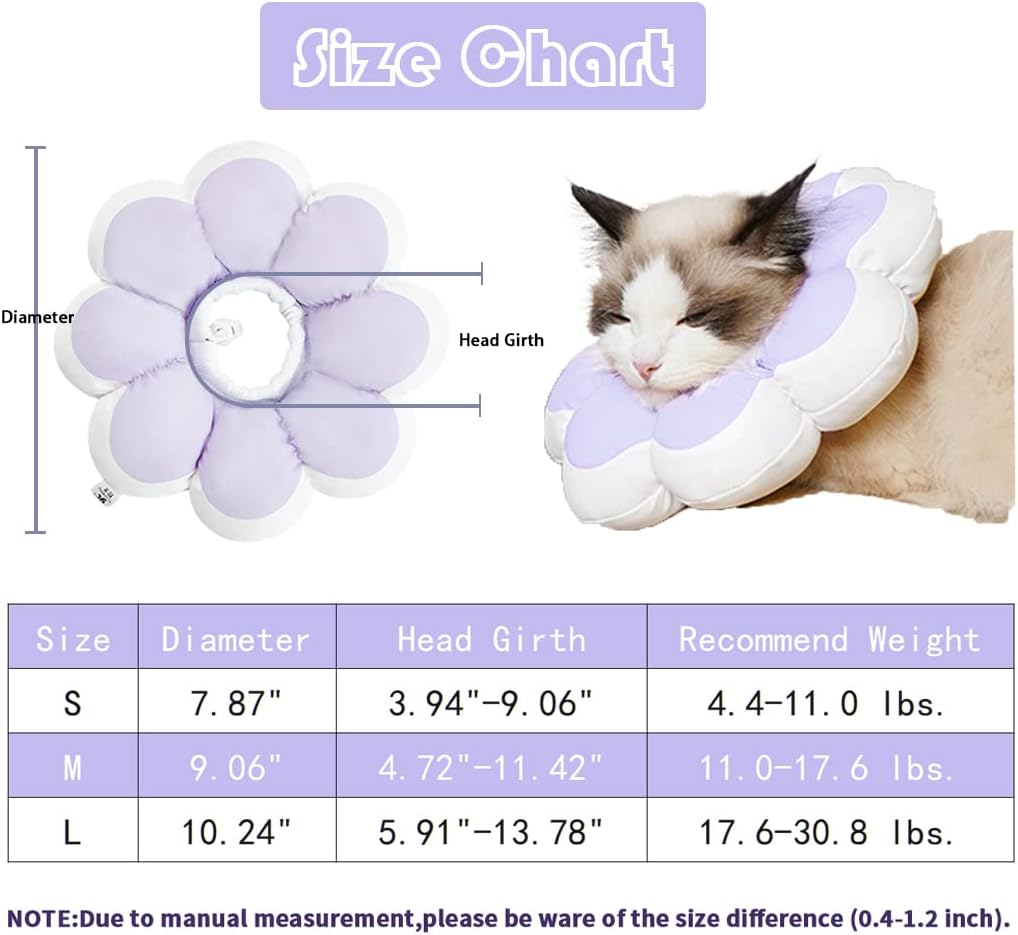 HKM-0919997 Soft Breathable Recovery Cone for Cats and Puppies - Easy-to-Clean E-Collar for Post-Surgery Care