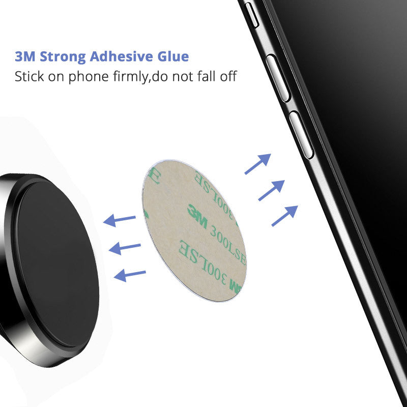 HKM-092051 Magnetic Mobile Phone Bracket Iron Sheet - Matte Silver & Black Options