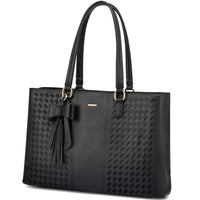 HKM-092051 Waterproof PU Leather Laptop Tote Bag for Women - 15.6 Inch Business Briefcase