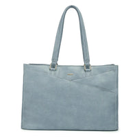 HKM-092051 Waterproof PU Leather Laptop Tote Bag for Women - 15.6 Inch Business Briefcase