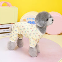 HKM-0920893 Floral Waffle Dog Clothes in Yellow, Green, and Sky Blue - Various Sizes Available