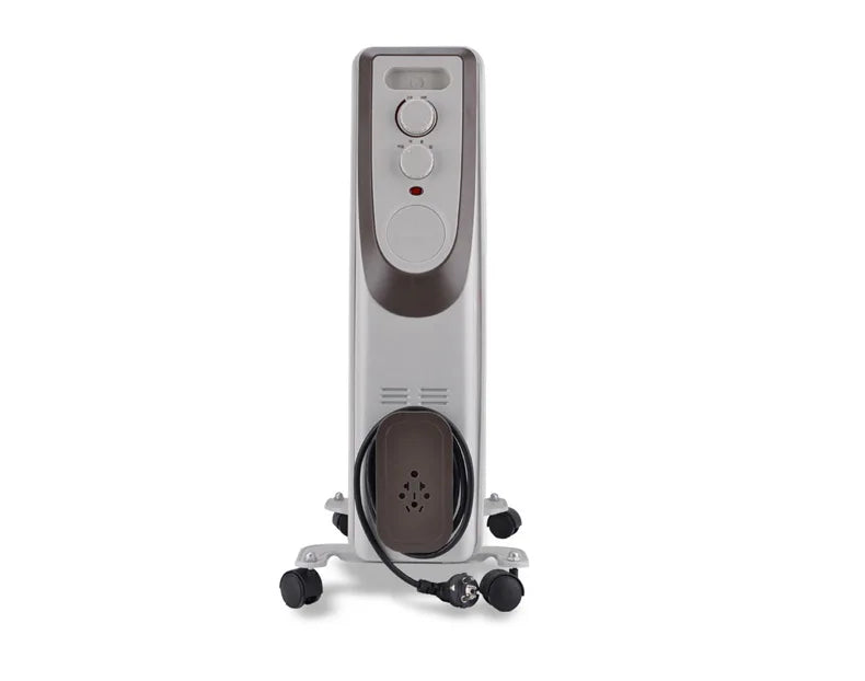 HKM-092115 Portable Oil-Filled Radiator Heater with Adjustable Thermostat and Safety Features