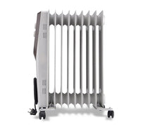HKM-092115 Portable Oil-Filled Radiator Heater with Adjustable Thermostat and Safety Features