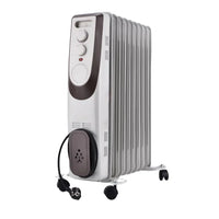 HKM-092115 Portable Oil-Filled Radiator Heater with Adjustable Thermostat and Safety Features