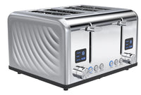 HKM-092243 Stainless Steel 4-Slice Toaster with Adjustable 1-6 Level Browning Control