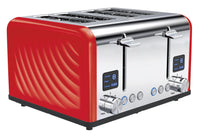 HKM-092243 Stainless Steel 4-Slice Toaster with Adjustable 1-6 Level Browning Control