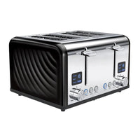 HKM-092243 Stainless Steel 4-Slice Toaster with Adjustable 1-6 Level Browning Control