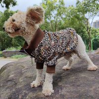 HKM-0923069 Leopard Print Casual Dog Clothing for Spring and Autumn - Polyester, Sizes XS to 2XL