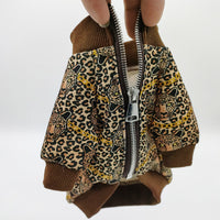 HKM-0923069 Leopard Print Casual Dog Clothing for Spring and Autumn - Polyester, Sizes XS to 2XL