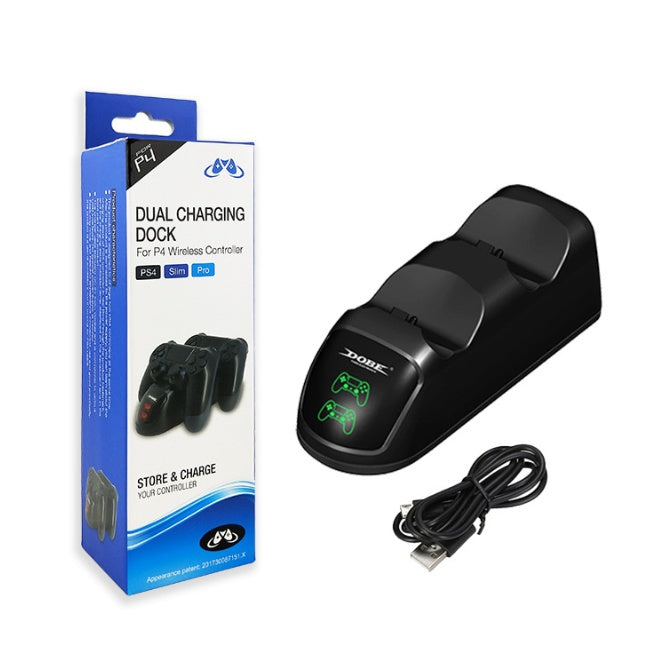 HKM-092371 Dual Charging Dock for PS4 Wireless Controllers - Fast Charge with LED Indicator