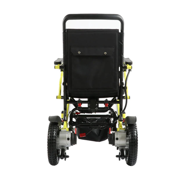 HKM-3142099 Light Folding Electric Wheelchair Dual 250W Motors 24V 12Ah Battery 15.5 Mile Range 265 lb Capacity Aluminum
