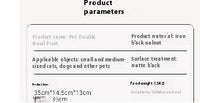 HKM-0924477 Pet Double Bowl Rack with Lamp Post for Outdoor Use - Suitable for Small and Medium Pets