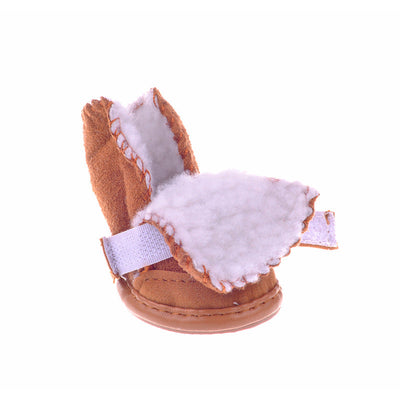 HKM-0925117 Warm Snow Boots for Small Dogs - Cotton & Rubber Sole Puppy Footwear