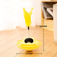 HKM-0925757 Interactive Cat Toy Tumbler Turntable for Relieving Boredom - 17x10cm