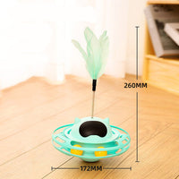 HKM-0925757 Interactive Cat Toy Tumbler Turntable for Relieving Boredom - 17x10cm