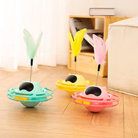 HKM-0925757 Interactive Cat Toy Tumbler Turntable for Relieving Boredom - 17x10cm