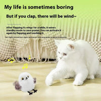 HKM-0927933 Small Plush Fat Cat Toy - Self-Hi Relieving Simulation Bird for Pets