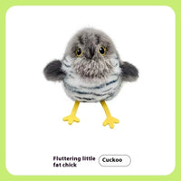 HKM-0927933 Small Plush Fat Cat Toy - Self-Hi Relieving Simulation Bird for Pets